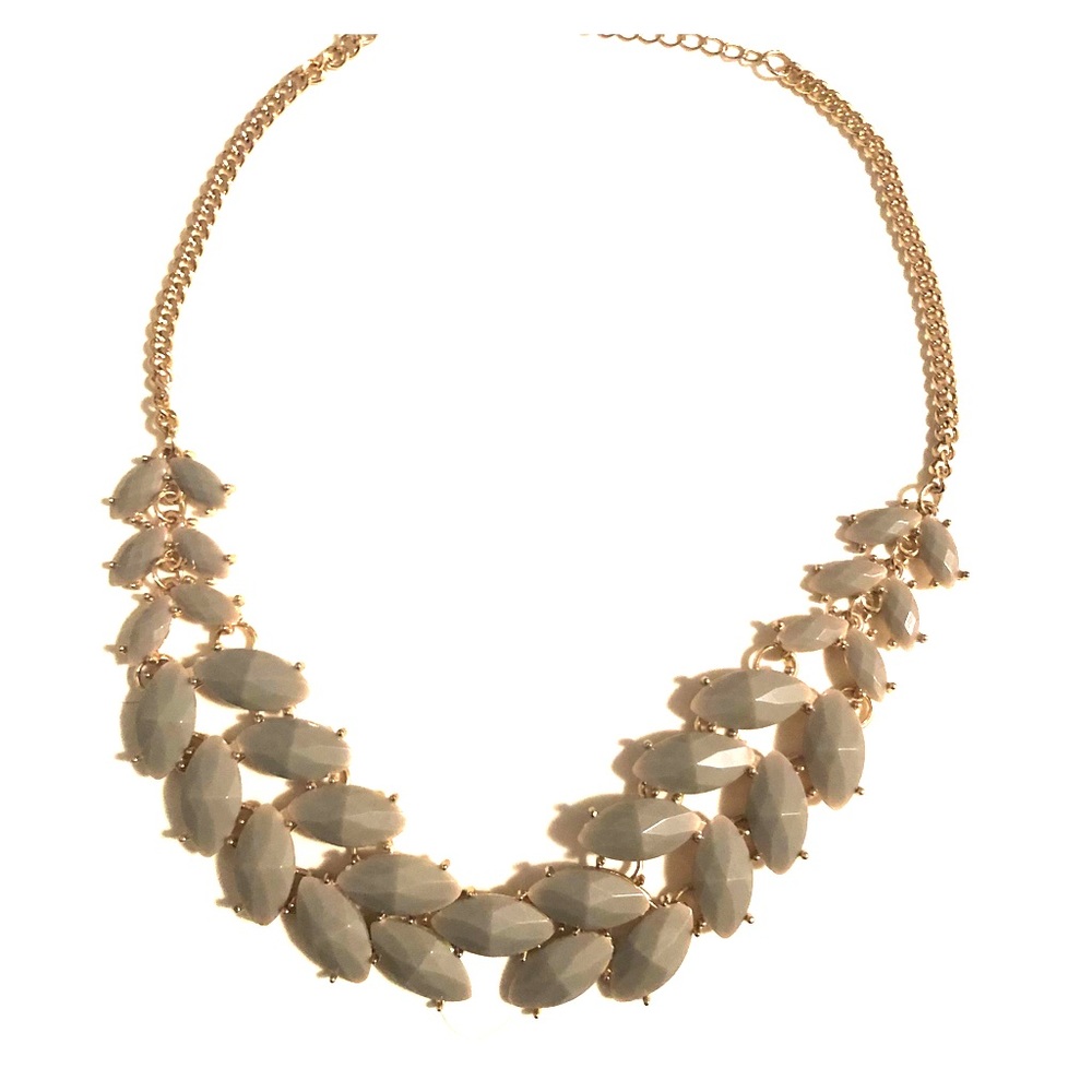 Sage green and gold necklace